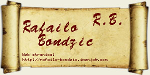Rafailo Bondžić vizit kartica